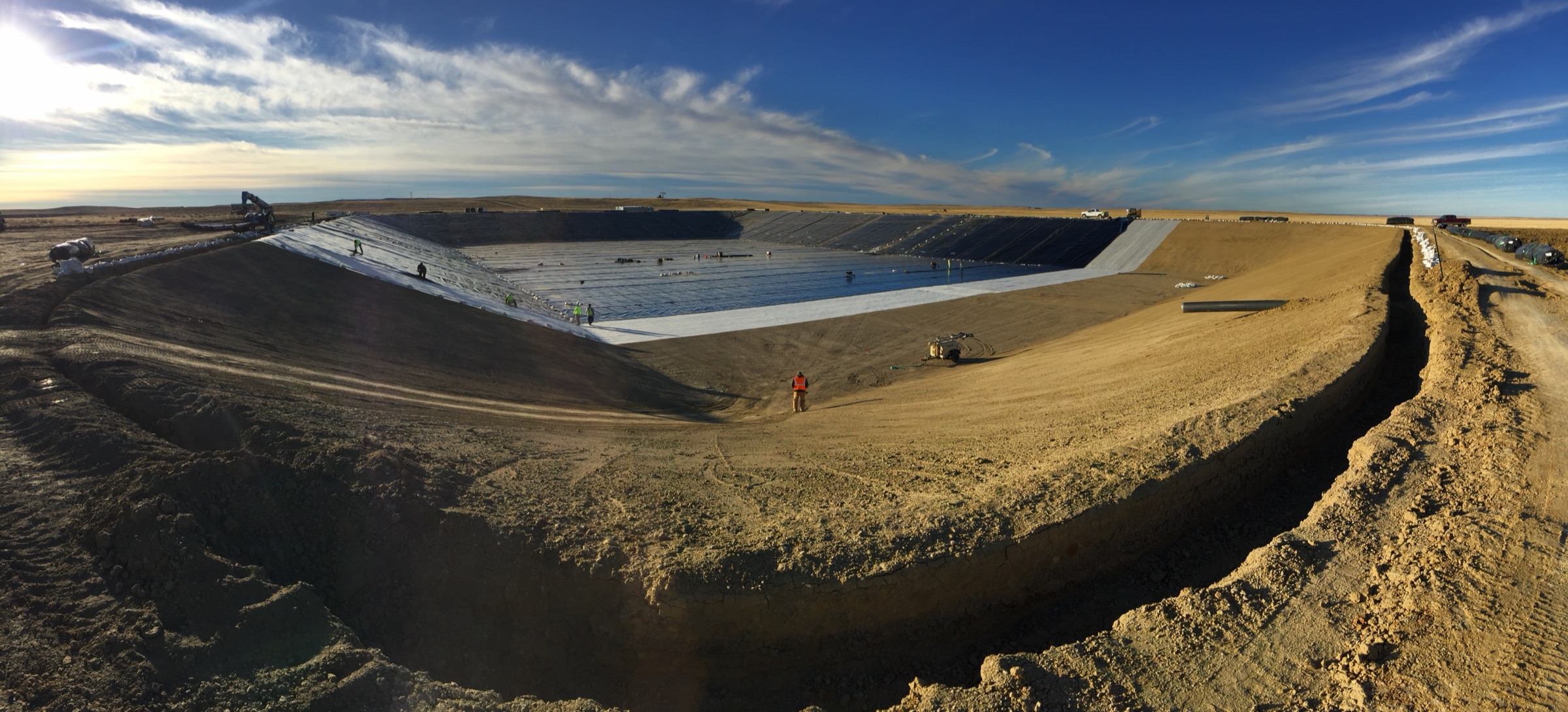 Lined reservoir installed by EC Applications